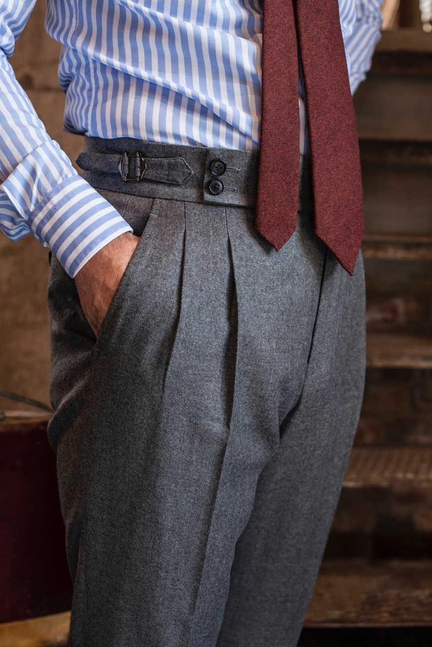 Gray flannel trouser